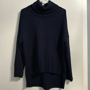 Navy Blue Topshop Turtle Neck Sweater